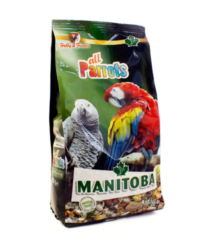 Фото: MANITOBA зерновая смесь для Крупных попугаев, 800г. Магазин для животных ЗооПуть