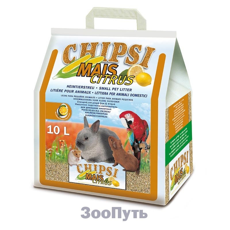 Фото: Наполнитель Chipsi Mais Citrus для грызунов, 4,6 кг. Магазин для животных ЗооПуть