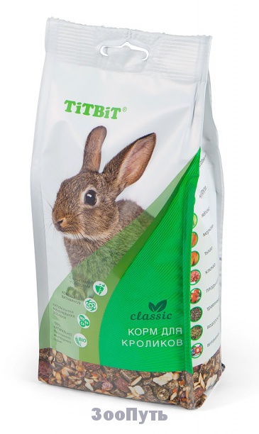 Фото: TITBIT Корм для кроликов Classic, 500 г. Магазин для животных ЗооПуть