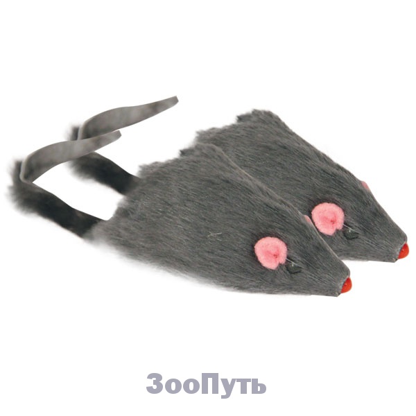 Фото: Triol Игрушка для кошек "Мышь серая", 45 х 50 мм. Магазин для животных ЗооПуть