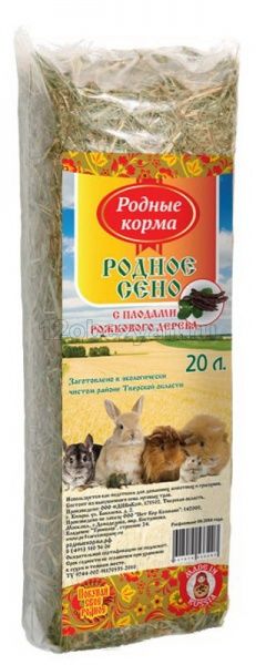 Фото: РОДНЫЕ КОРМА сено луговое, 20 л, с Арахисом. Магазин для животных ЗооПуть