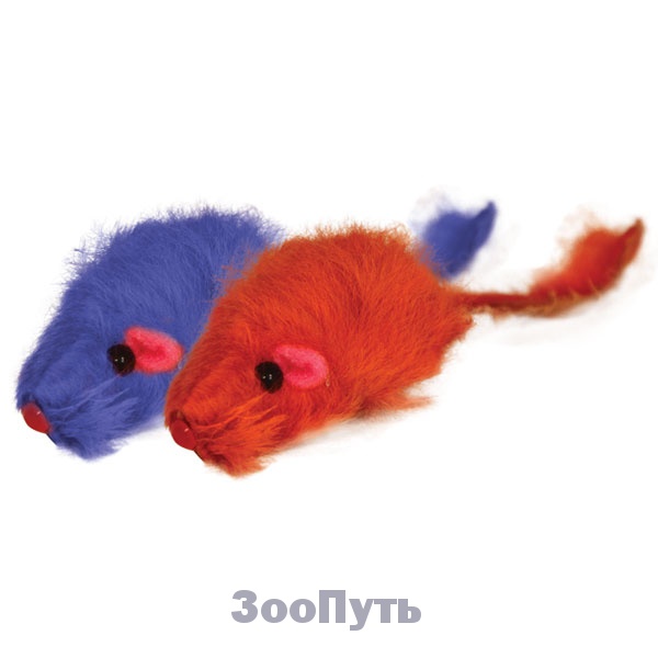 Фото: Triol Игрушка для кошек "Мышь цветная", 45 х 50 мм. Магазин для животных ЗооПуть