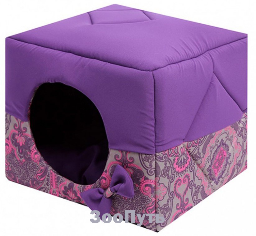 Фото: Lion Домик "Кубик фиолетовый" для собак. Магазин для животных ЗооПуть