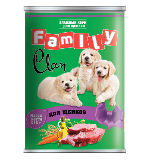 Фото: Clan Family Консервы для щенков, 415г. Магазин для животных ЗооПуть