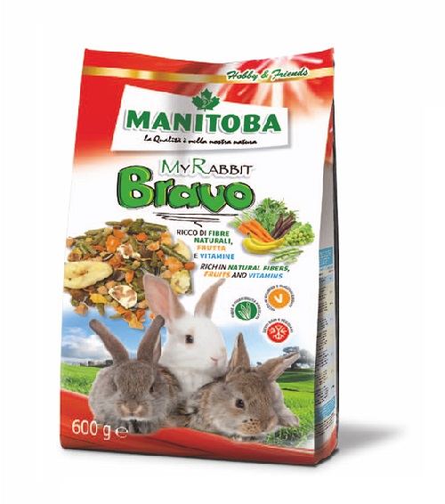 Фото: MANITOBA BRAVO корм для карликовых кроликов, 600г. Магазин для животных ЗооПуть
