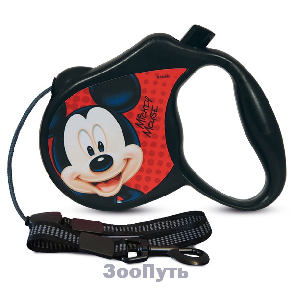 Фото: Triol Disney Поводок - рулетка Mickey S 3 м до 12 кг, трос. Магазин для животных ЗооПуть